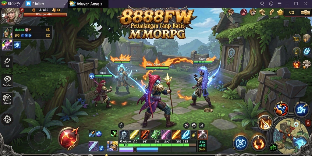 Tampilan menarik dari gameplay MMORPG yang menantang dan mendebarkan.