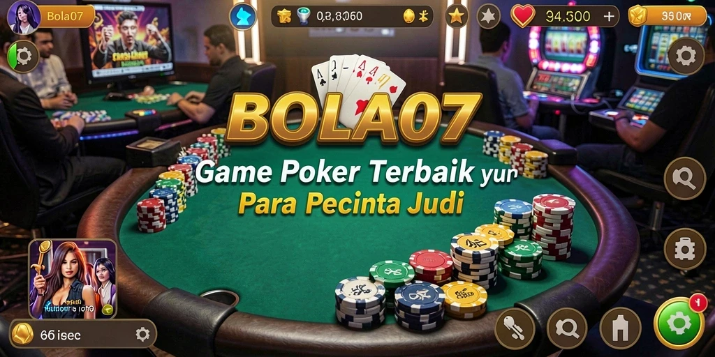 Tampilan gameplay BOLA07 yang menegangkan saat bermain poker.