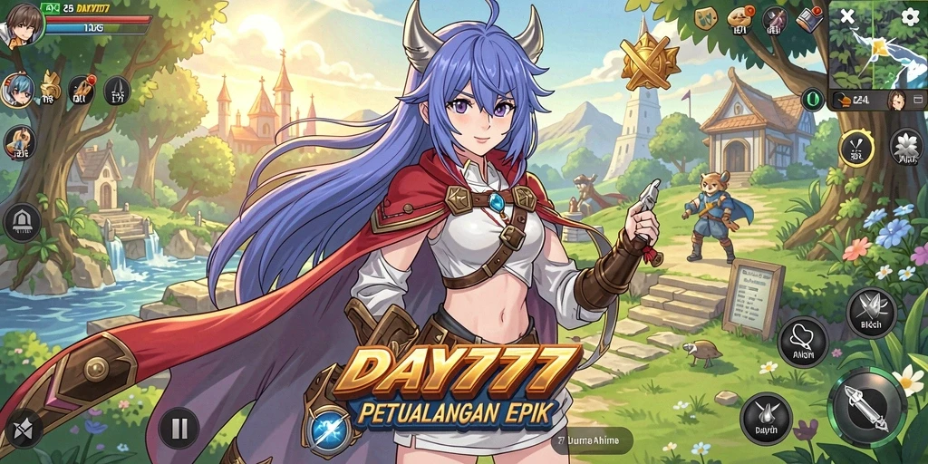 Gameplay DAY777 yang menarik dan penuh warna dengan karakter Anime.