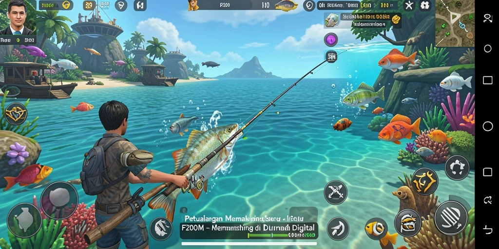 Tangkapan ikan yang luar biasa dalam gameplay F200M.