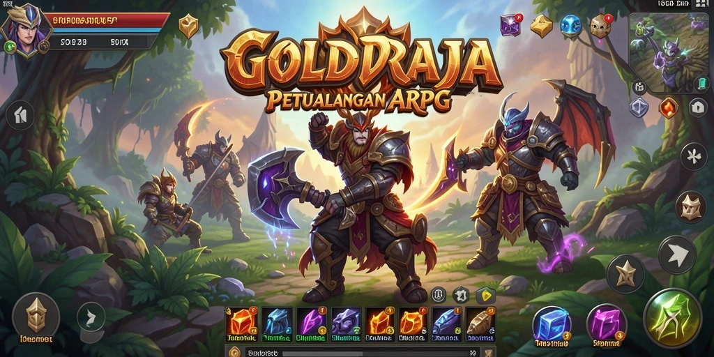 Tampilan menakjubkan dari gameplay GOLDRAJA yang mendebarkan.