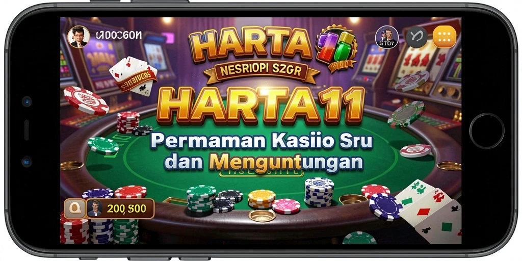 Screenshot menampilkan gameplay seru HARTA11 dengan grafik kasino yang menawan.
