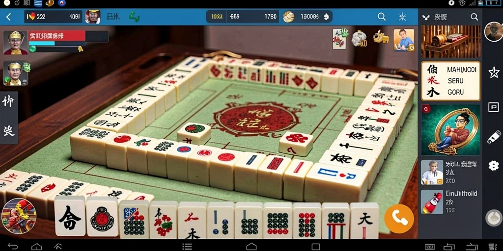 Tampilan gameplay Mahjong yang menarik dan penuh tantangan.