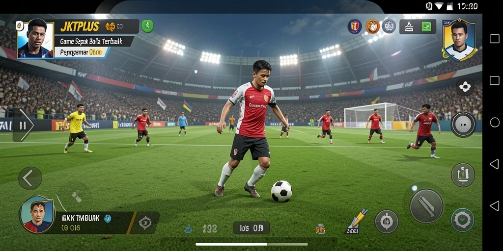 Tampilan gameplay <strong>JKTPLUS</strong> yang menakjubkan dengan aksi pemain di lapangan.