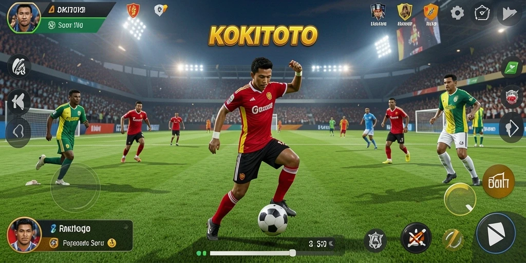Tampilan gameplay KOKITOTO yang mendebarkan dan berwarna-warni.
