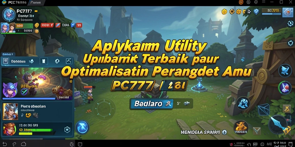 Tampilan utama PC777 menunjukkan fitur pembersihan dan analisis kinerja.