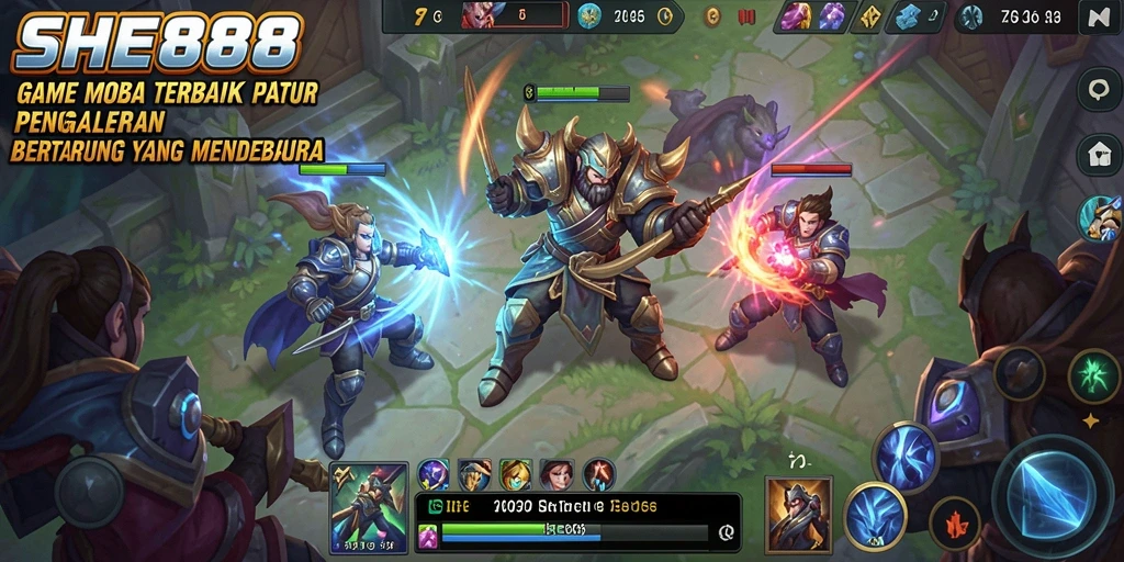 Tampilan gameplay menarik dari SHE888 dengan strategi pertempuran yang mendebarkan.