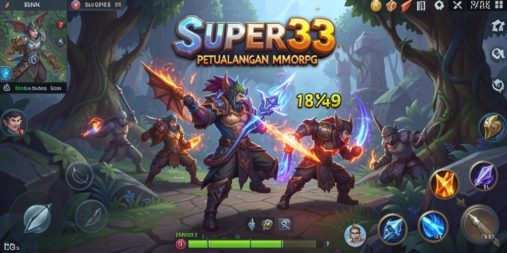 Screenshot gameplay <strong>SUPER33</strong> menampilkan aksi seru dan petualangan di dunia MMORPG.