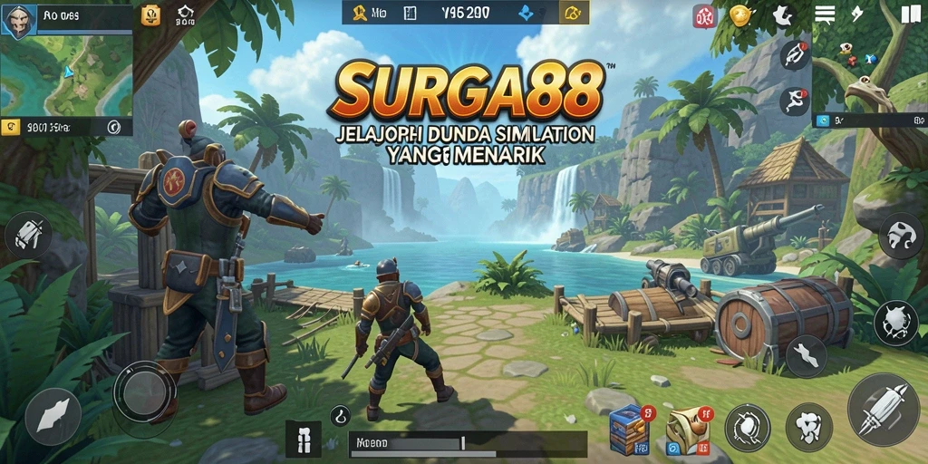 Tampilan menarik gameplay SURGA88 dengan interaksi karakter.