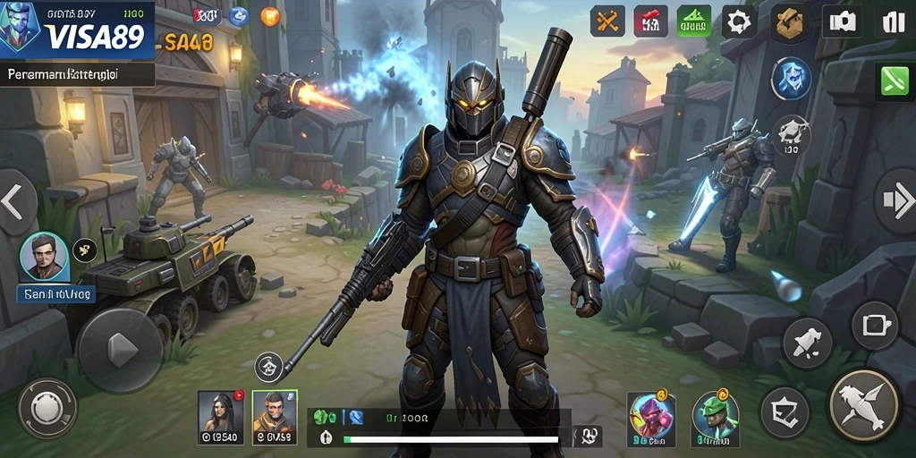 Screenshot gameplay VISA89 menampilkan strategi yang mendebarkan dan kompleks.
